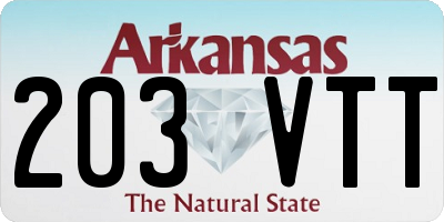 AR license plate 203VTT