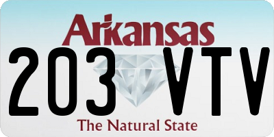 AR license plate 203VTV