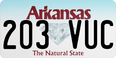 AR license plate 203VUC