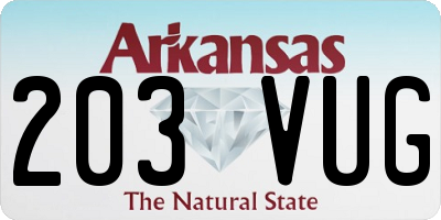 AR license plate 203VUG