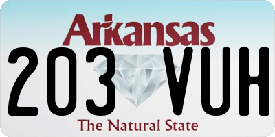 AR license plate 203VUH