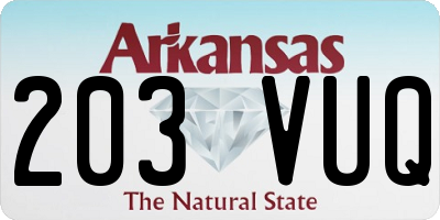 AR license plate 203VUQ