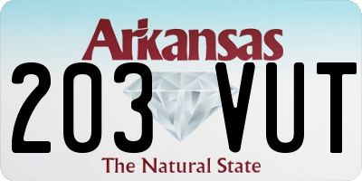 AR license plate 203VUT