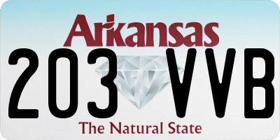 AR license plate 203VVB