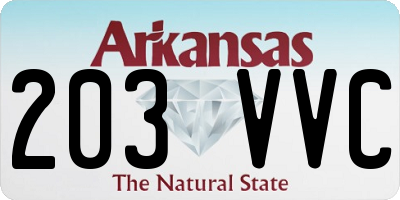 AR license plate 203VVC