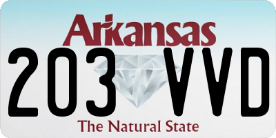 AR license plate 203VVD