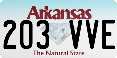 AR license plate 203VVE