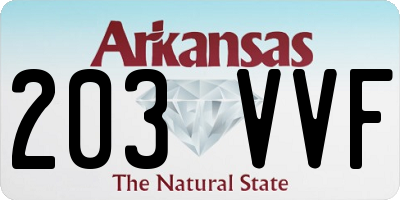 AR license plate 203VVF