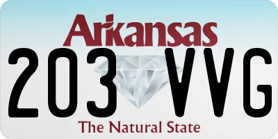AR license plate 203VVG