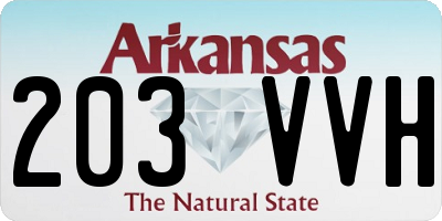 AR license plate 203VVH