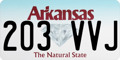 AR license plate 203VVJ