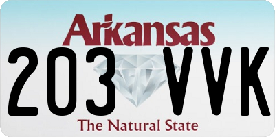 AR license plate 203VVK