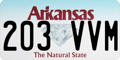 AR license plate 203VVM