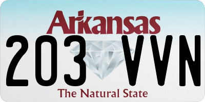 AR license plate 203VVN