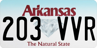 AR license plate 203VVR