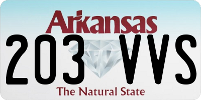 AR license plate 203VVS