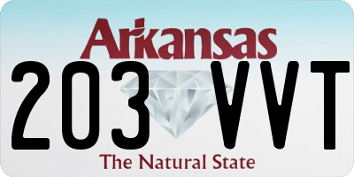 AR license plate 203VVT