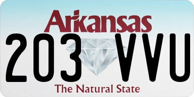 AR license plate 203VVU