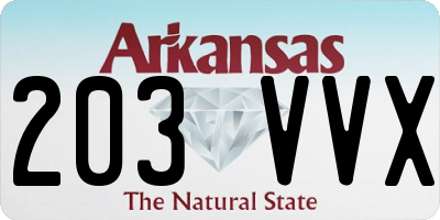 AR license plate 203VVX