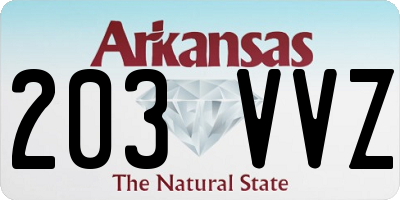 AR license plate 203VVZ