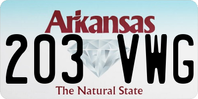 AR license plate 203VWG