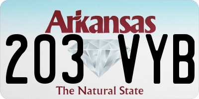 AR license plate 203VYB