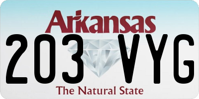 AR license plate 203VYG
