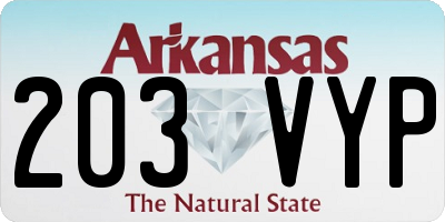 AR license plate 203VYP