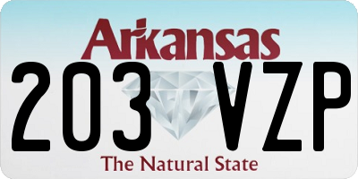 AR license plate 203VZP
