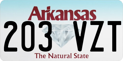 AR license plate 203VZT