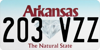 AR license plate 203VZZ
