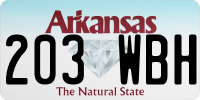 AR license plate 203WBH