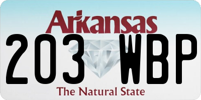 AR license plate 203WBP