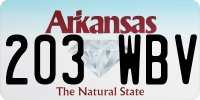 AR license plate 203WBV