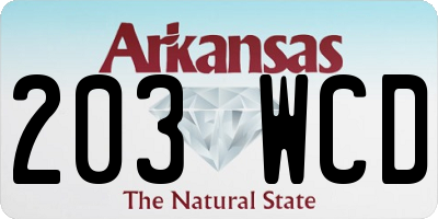 AR license plate 203WCD