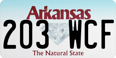 AR license plate 203WCF