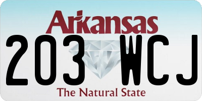 AR license plate 203WCJ
