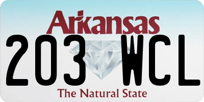 AR license plate 203WCL