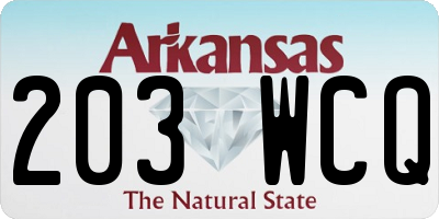 AR license plate 203WCQ