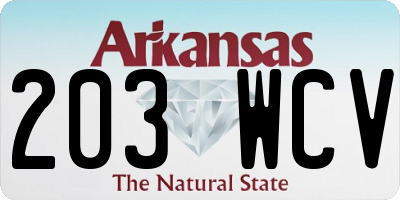 AR license plate 203WCV