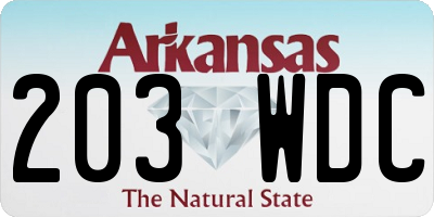 AR license plate 203WDC