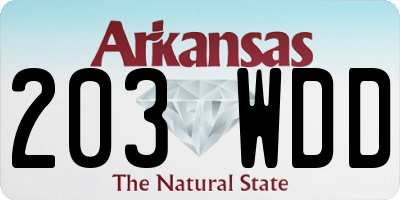 AR license plate 203WDD