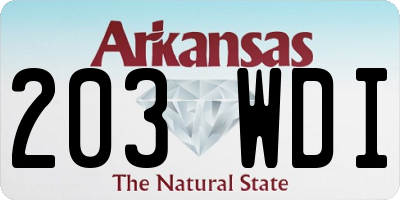 AR license plate 203WDI