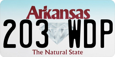 AR license plate 203WDP