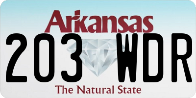 AR license plate 203WDR