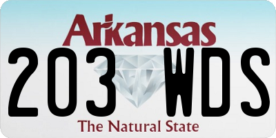 AR license plate 203WDS