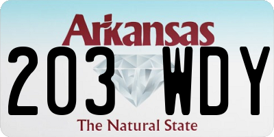 AR license plate 203WDY