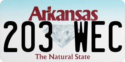 AR license plate 203WEC