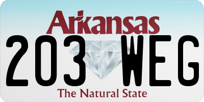 AR license plate 203WEG