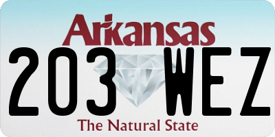 AR license plate 203WEZ